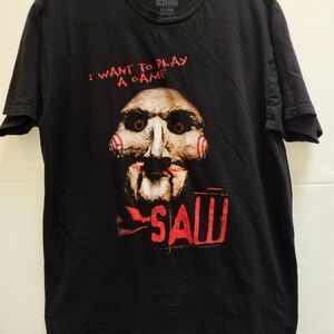 SAW Movie T-Shirt Billy the Puppet I Want To Play A Game Horror American...